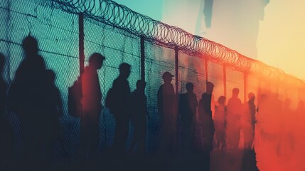 Silhouettes at the Border: A poignant reflection on migration and division