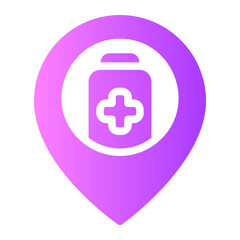 Obraz premium hospital Gradient icon