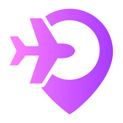 plane Gradient icon