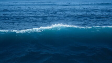 Fototapeta premium A wave is cresting in blue waters.