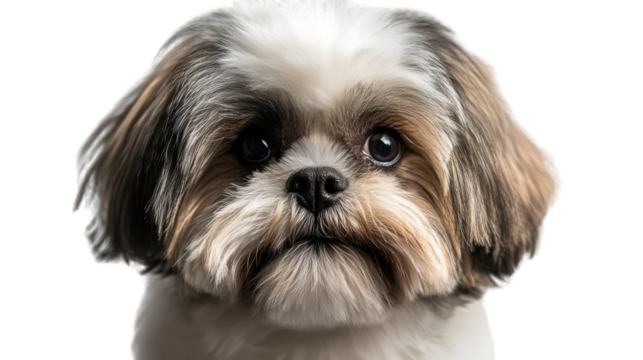 close up of a shih tzu puppy