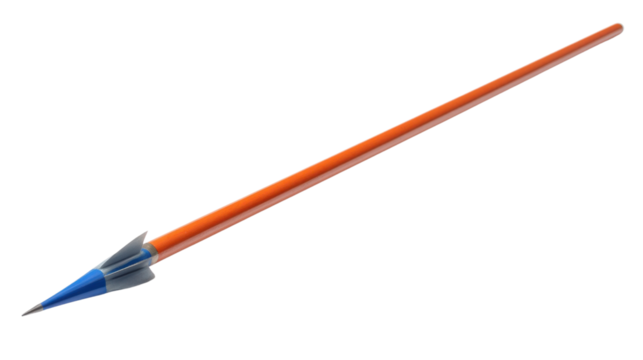 Dart Large arrow like a spear on a transparent background png - Powered by Adobe