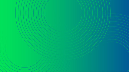 green and blue gradient abstract background with circle lines modern vector illustration