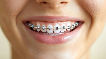 Obraz premium Person feeling happy and confident after receiving orthodontic treatment with a radiant smile