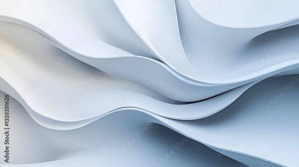 Poster abstract wavy abstract wavy glossy satin draped in rich hues reflective textures with smooth waves b