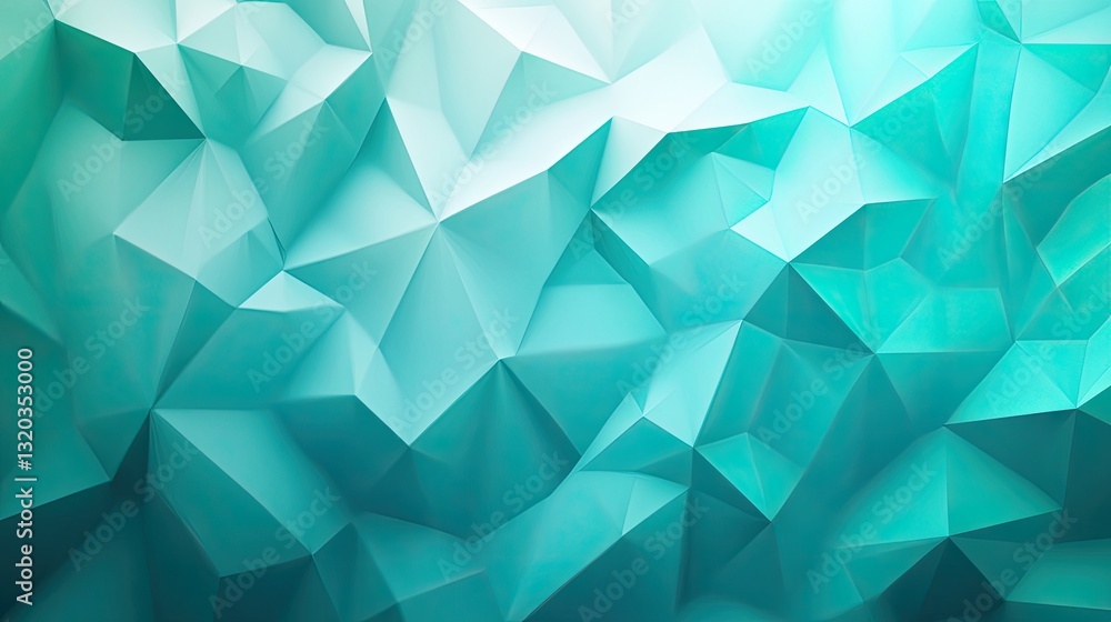 Poster abstract teal geometric low polygonal background texture pattern design