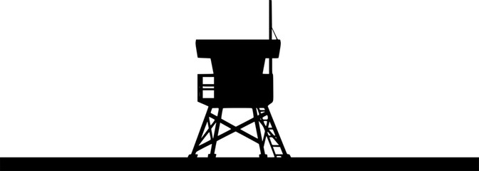 Observation tower icon vector on white background, sign and symbol.
