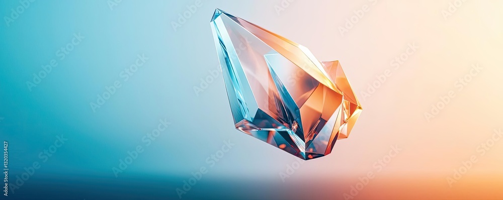Poster geometric pattern design abstract background concept. a captivating crystal prism reflecting vibrant