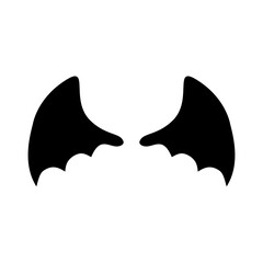 Black Evil Wings Vector Illustration