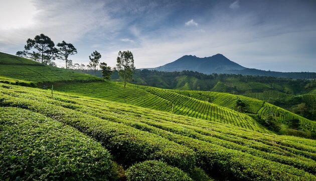 rancabali tea plantation near bandung in west java indonesia