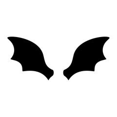 Black Evil Wings Vector Illustration