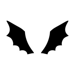 Black Evil Wings Vector Illustration