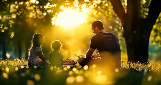 Family Having a Sensory-Friendly Picnic
