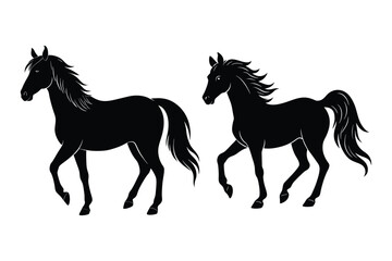 Horse silhouette vector illustration 