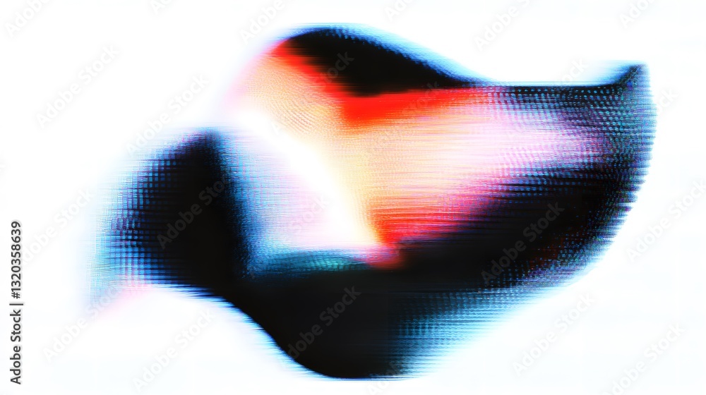 Poster an abstract flowing composition with blended color variations on display
