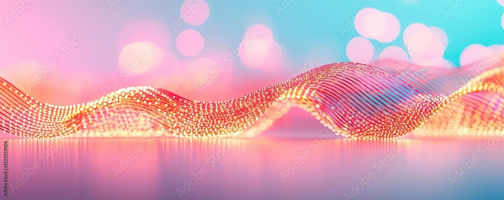 Poster geometric shapes illustration abstract background concept. abstract wave pattern with vibrant colors
