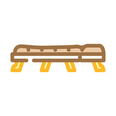 four season sleeping bag color icon vector illustration