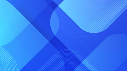 Abstract blue gradient background with overlapping geometric vector illustration, perfect for banner, digital poster, or business presentation