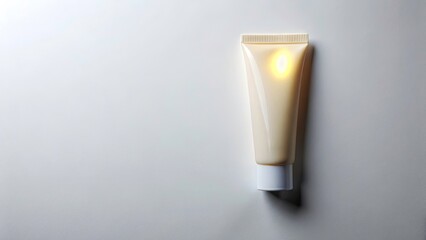 High-Angle Night Photography of Glue on White Background for Clean Design and Copy Space