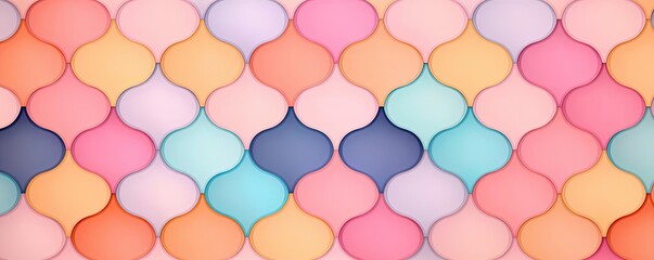 Geometric shapes illustration abstract background concept. Colorful abstract pattern with diverse shapes in pastel tones for creative projects.