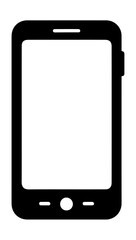 Mobile Phone Icon – Classic and Modern Cellphones in Black Silhouette