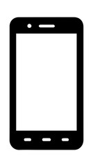 Mobile Phone Icon – Classic and Modern Cellphones in Black Silhouette