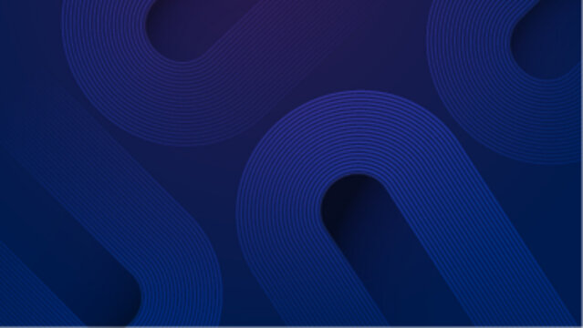 abstract dark blue gradient background with overlapping geometric lines vector illustration