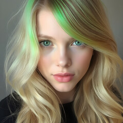 Fototapeta premium Estética neón con una combinación impactante de colores llamativos