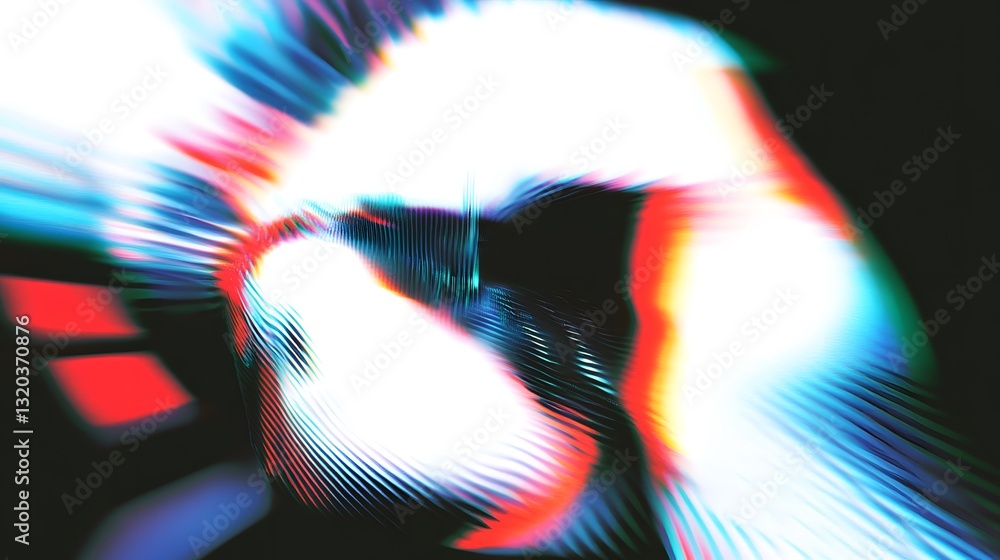 Poster abstract design featuring blurred colors creating a dynamic visual effect