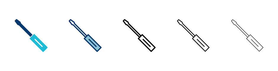 Screwdriver icon vector isolated on white background. Screwdriver vector icon