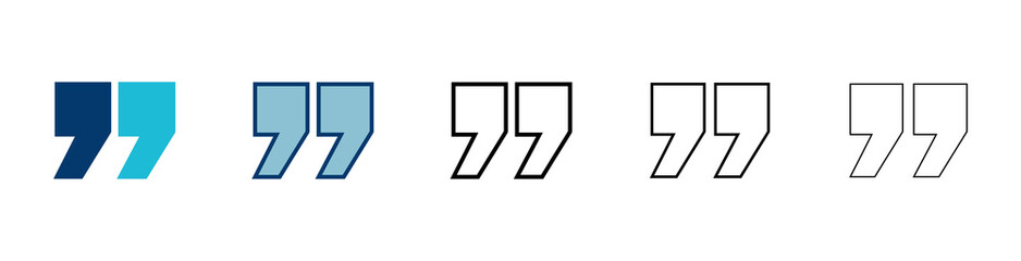 Quote icon vector isolated on white background. Quote sign icon. Quotation mark symbol.