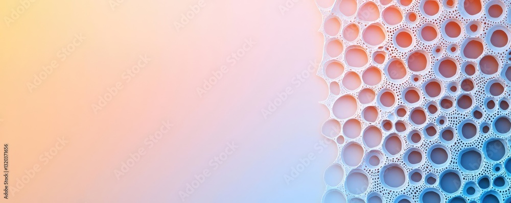 Poster abstract concept art background idea. abstract design featuring bubbles and gradients in vibrant col