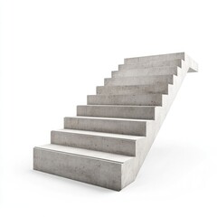 Modern Concrete Staircase Ascending Towards Success and Achievement