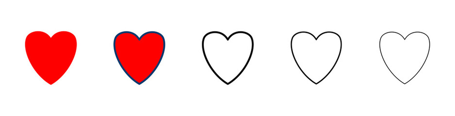 Heart icon vector isolated on white background. Heart vector icon. Like icon vector. Love