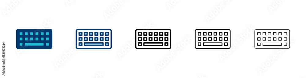 Fototapete keyboard icon vector isolated on white background. keyboard vector symbol