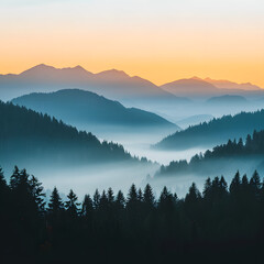 Obraz premium sunrise in the mountains