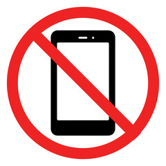 No Mobile Phone Icon – Prohibited Smartphone and Cellphone Symbol