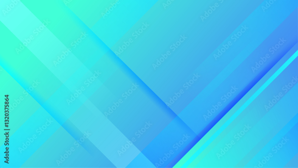 Poster abstract blue stylish gradient overlapping shapes background vector illustration