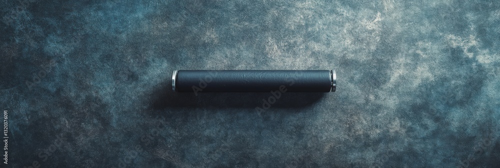 Poster minimalist fitness roller placed on a flat surface surrounded by ample negative space for a clean an