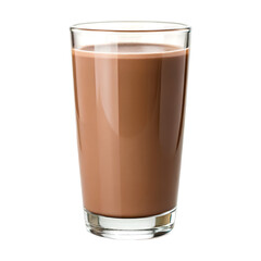 refreshing glass of chocolate milk on transparency background
