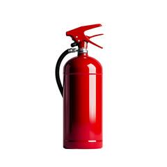 Obraz premium Red Fire Extinguisher Isolated on White Background, 3D Render