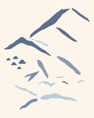 abstract minimalist art nature landscape