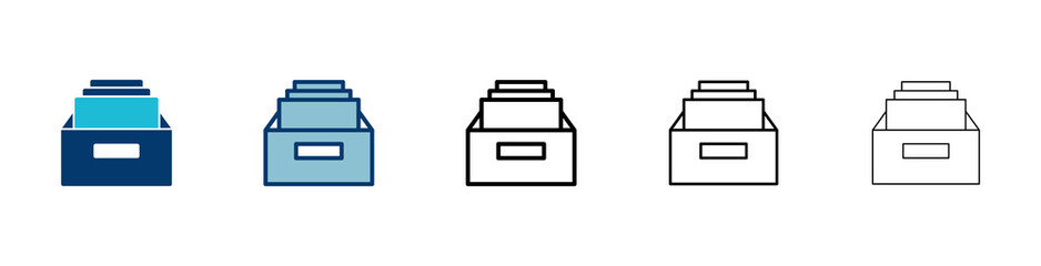 Archive folders icon vector isolated on white background. binders vector icon. Archive storage icon.