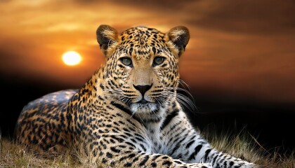 Fototapeta premium close up portrait of african leopard