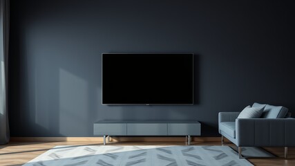 Cozy and Inviting Living Room Featuring Comfortable Couch and Modern Flat Screen Television Setup