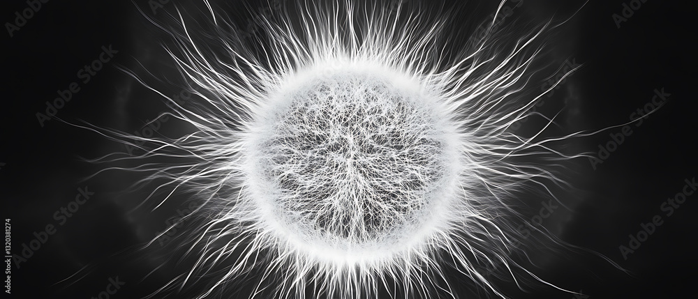 Poster dynamic energy wave explosion abstract background digital art dark environment close-up view science
