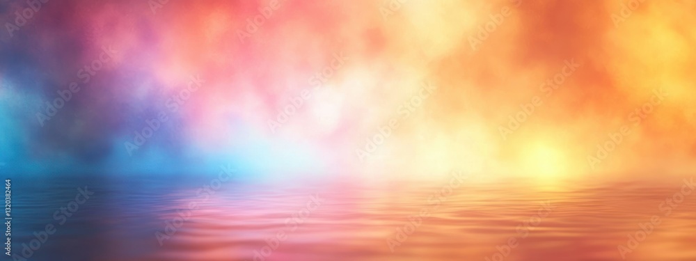 Aufkleber Holographic Background Abstract Rainbow Gradient Iridescent Texture Blurred Dreamy Soft Light