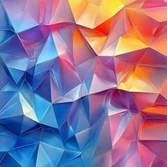 Obraz premium Colorful Abstract Geometric Triangle Pattern with 3D Polygonal Elements