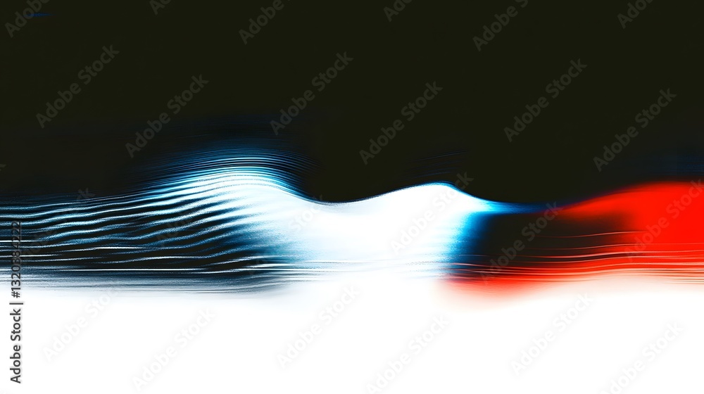 Poster abstract composition of flowing colors across the visual field