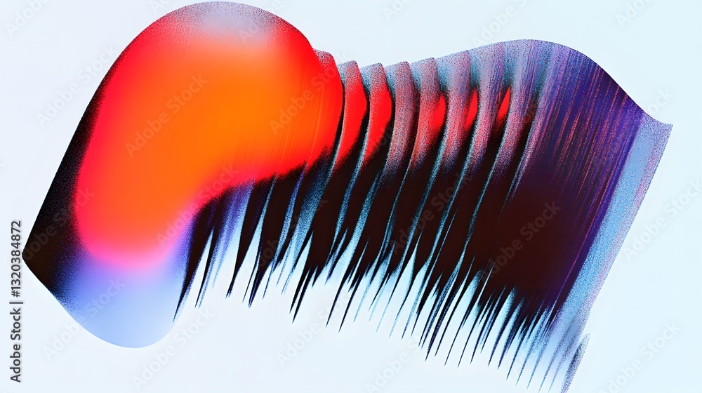Aufkleber abstract composition featuring textured gradients and sharp linear patterns